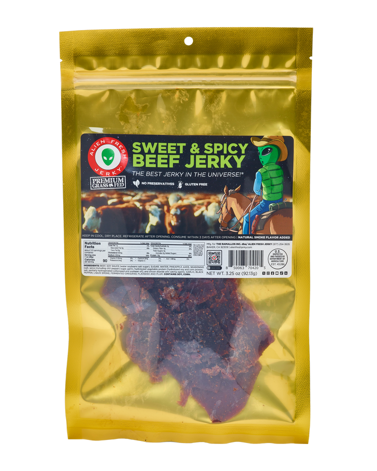 Grass-Fed Sweet & Spicy Beef Jerky