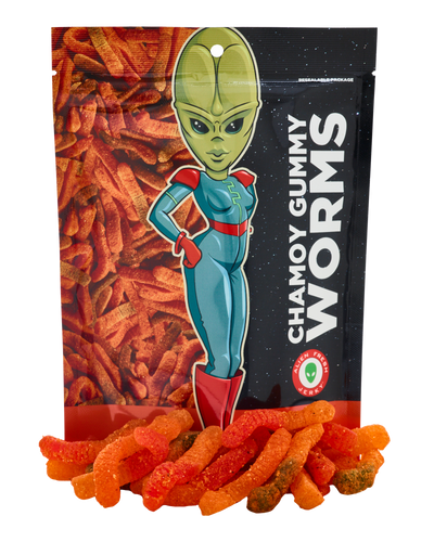 Alien Fresh Jerky Chamoy Gummy Worms