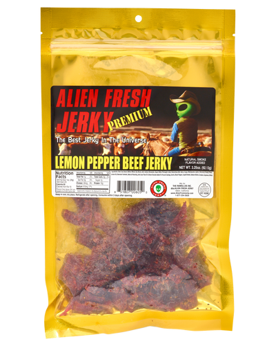 Alien Fresh Jerky Lemon Pepper Beef Jerky, Baker, CA