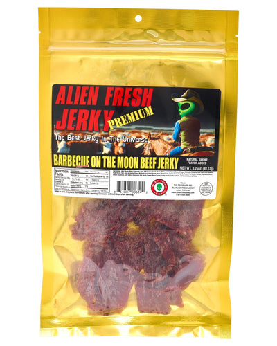 Box of 25 | BBQ on the Moon Beef Jerky (3.25 oz) - Alien Fresh Jerky