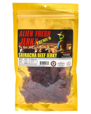Box of 25 | Sriracha Beef Jerky (3.25 oz) - Alien Fresh Jerky