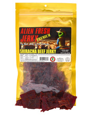 Box of 25 | Sriracha Beef Jerky (3.25 oz) - Alien Fresh Jerky